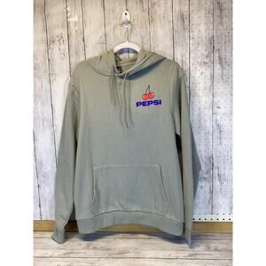 Pepsi Wild Cherry Hoodie Sweatshirt Gray Vintage Style Graphic Size Medium